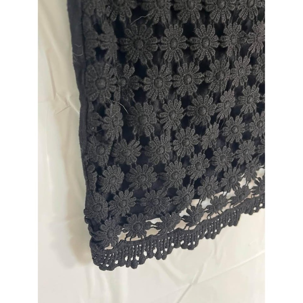 Twik Black Floral Crochet Daisy Sleeveless Top Small - Picture 3 of 7